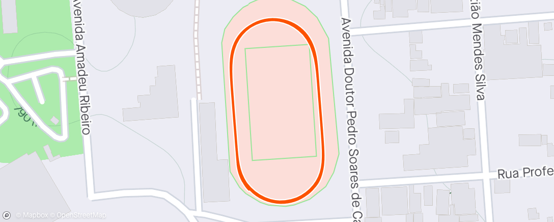 Map of the activity, 4x800+4x400