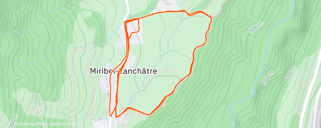 Map of the activity, Footing court