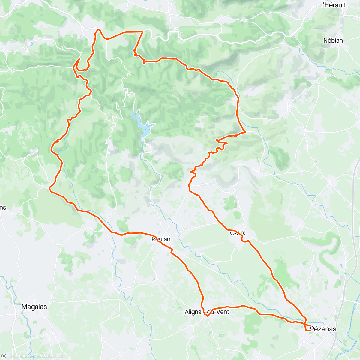 Map of the activity, Valmascle - Pezenes les Mines - Fos
