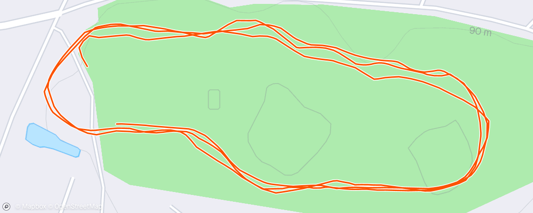 Map of the activity, Evening Trail Run