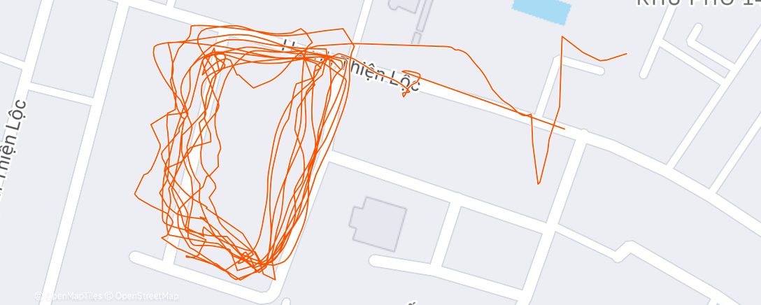 Map of the activity, Evening Run