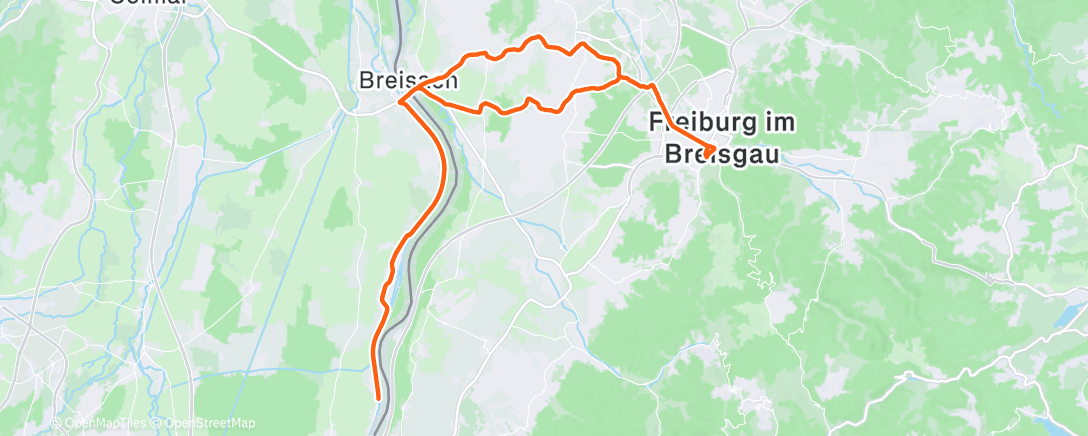 Karte der Aktivität „Mittagsradfahrt”