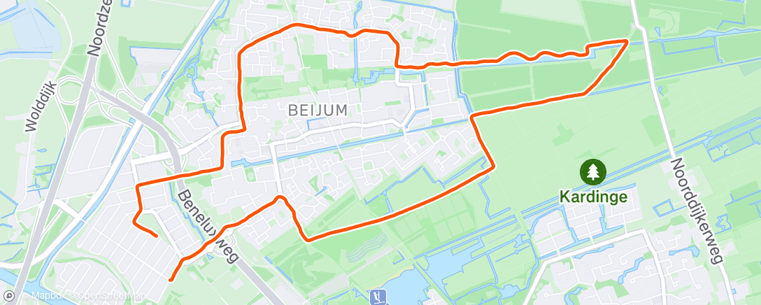 Map of the activity, Avondloop