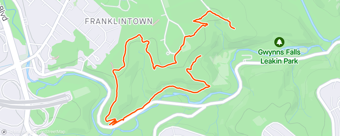 Map of the activity, family hike