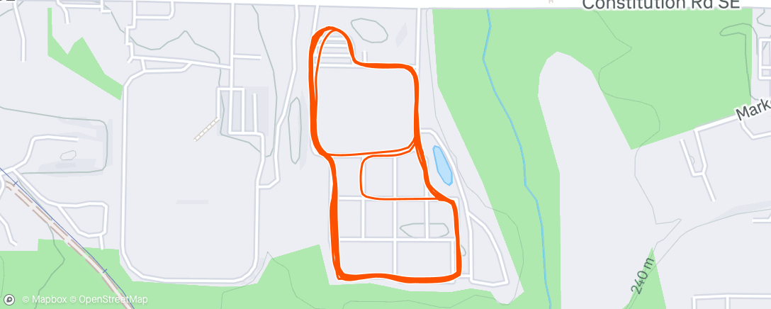 Map of the activity, Lunch laps with background guy