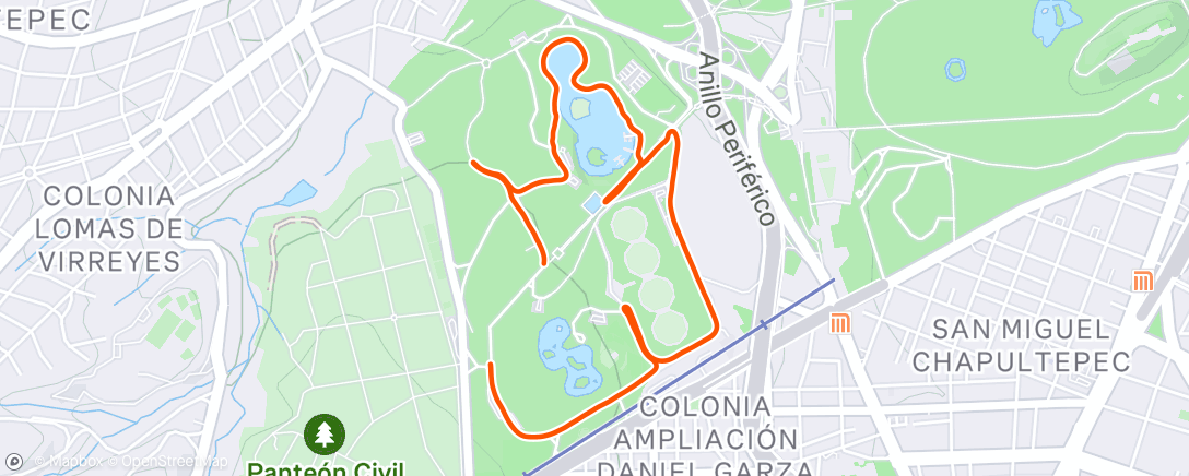 Mapa da atividade, Carrera por la mañana