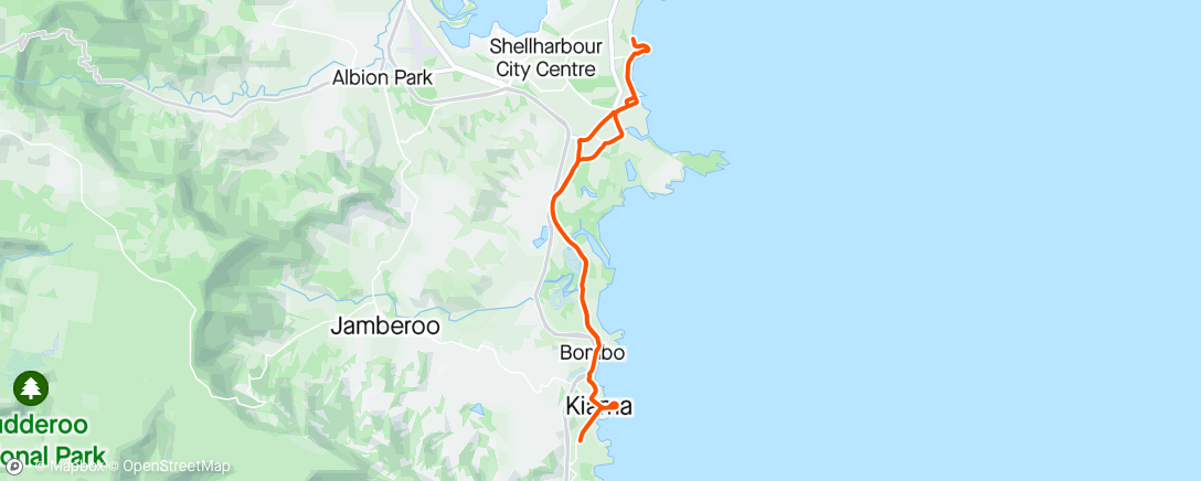 Map of the activity, Kiama and Back