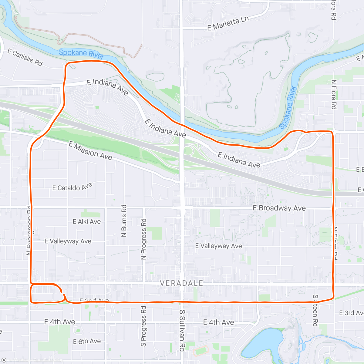 Map of the activity, Valley loop