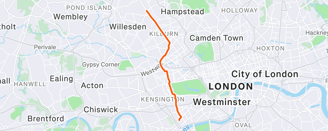 Map of the activity, Afternoon Ride