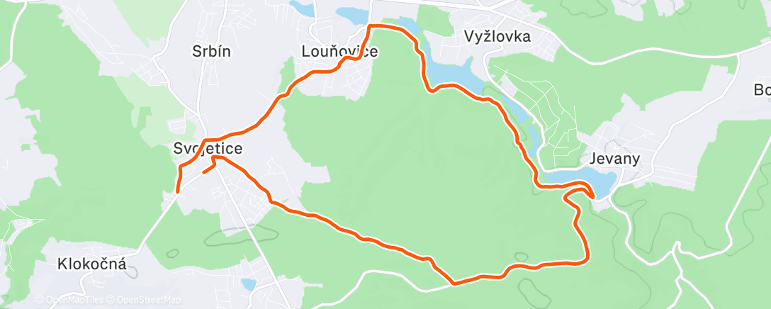 Map of the activity, Lunch Run