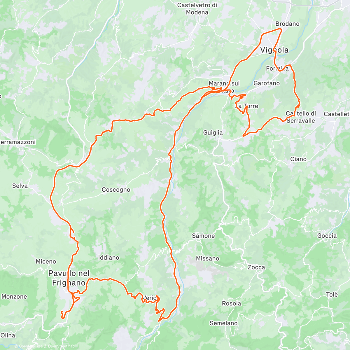 Map of the activity, Morning Ride