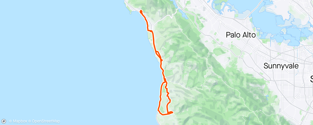 Map of the activity, Pescadero first time in a long time