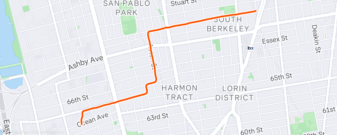 Map of the activity, Commute