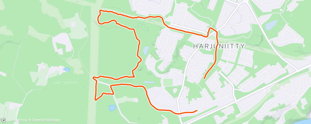 Map of the activity, Evening Trail Run