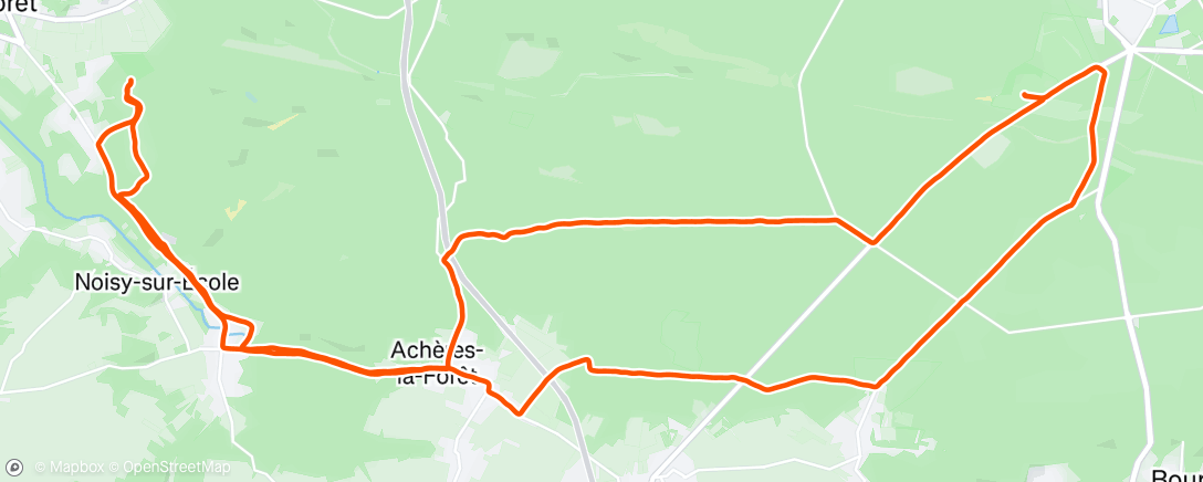 Map of the activity, Entraînement le matin