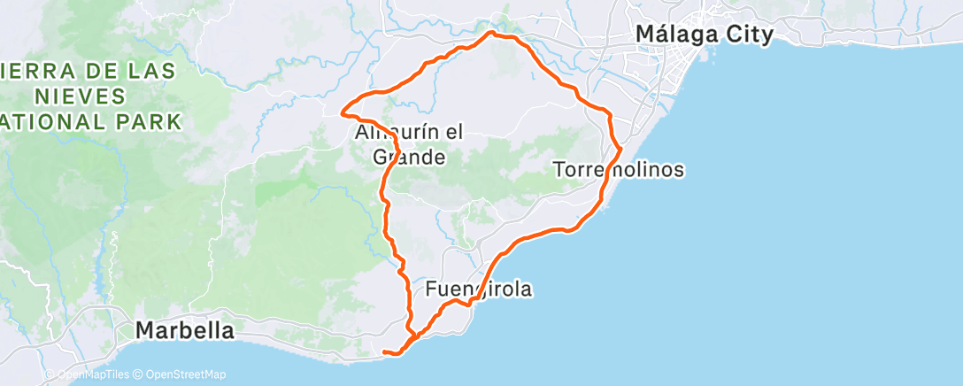 Map of the activity, Morning Ride