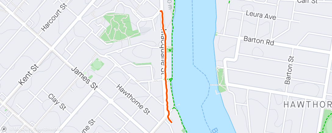 Map of the activity, Walk from Work