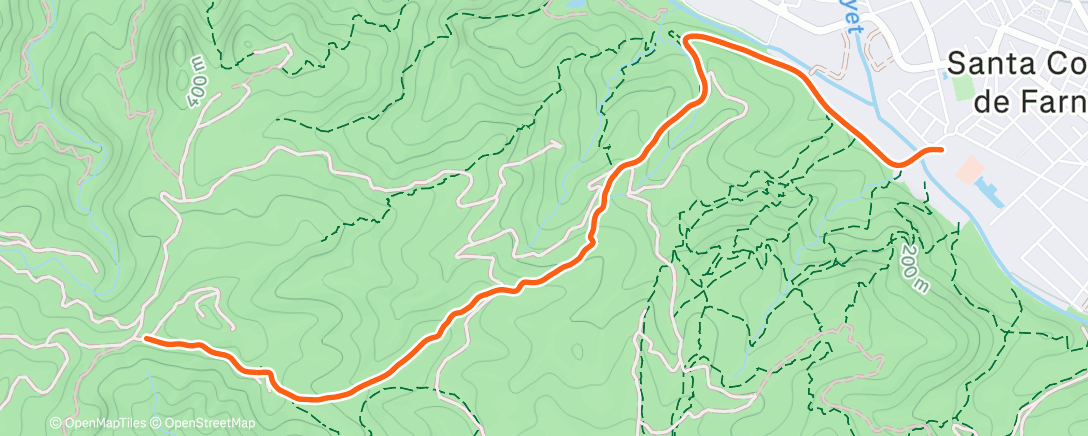 Map of the activity, Lunch Mountain Bike Ride