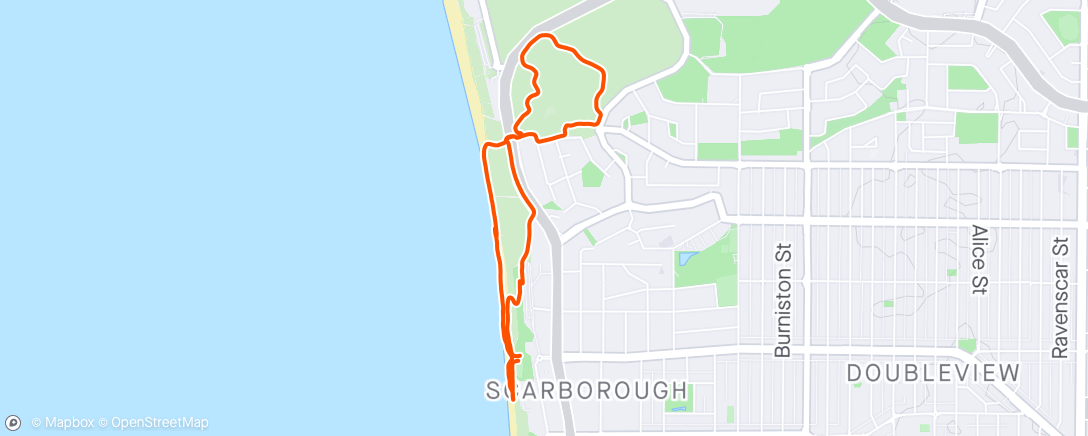 Map of the activity, Scarborough OCR Fitstop Wave