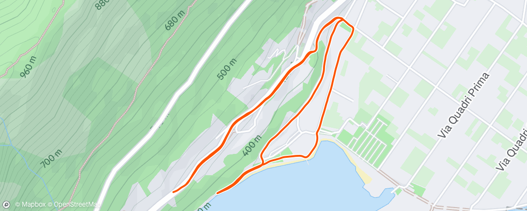 Map of the activity, Prima corsa dopo due mesi
