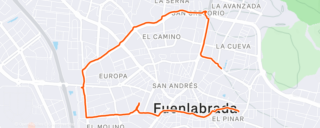 Карта физической активности (Caminata de tarde)