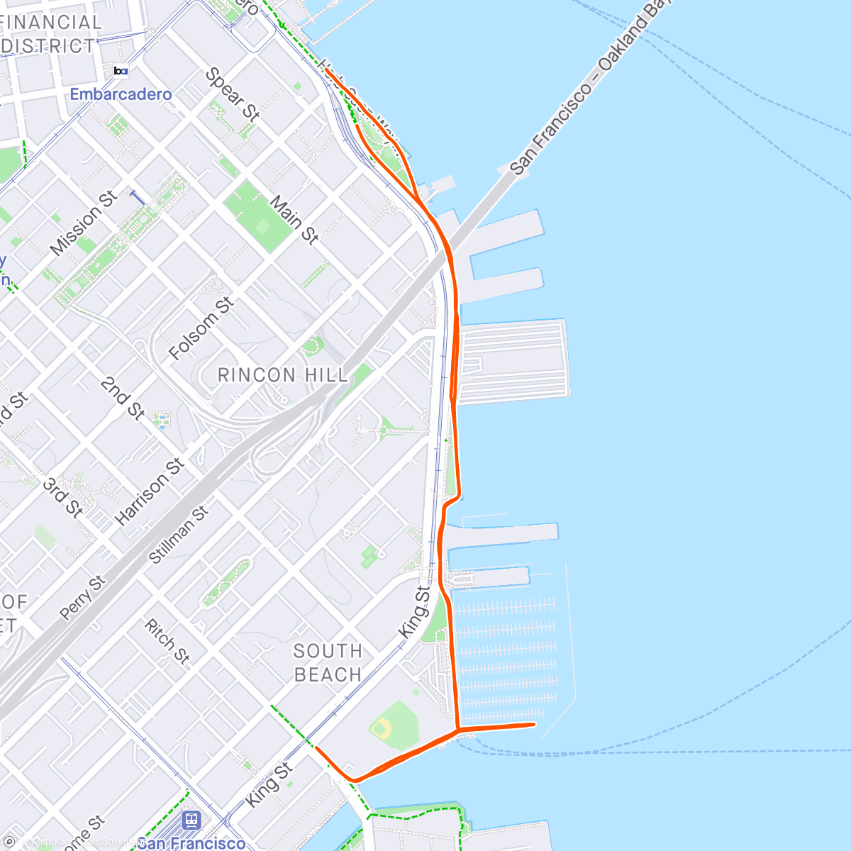 Map of the activity, Closed Mouth 5k