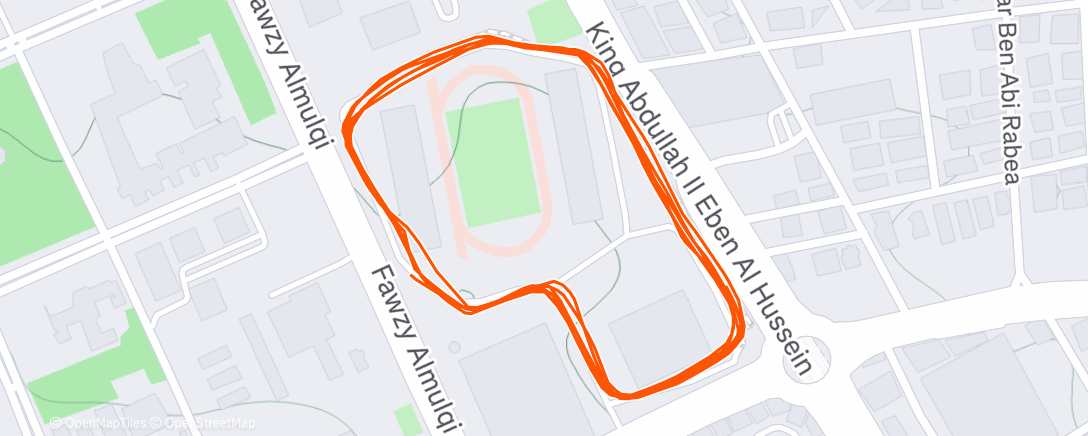 Map of the activity, Afternoon Run