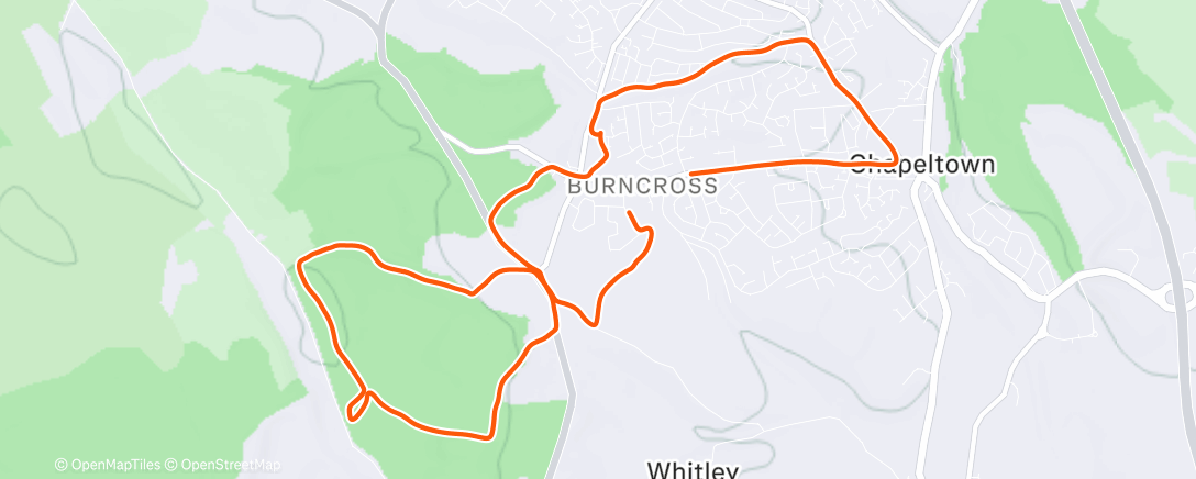 Map of the activity, Hilly and slippy