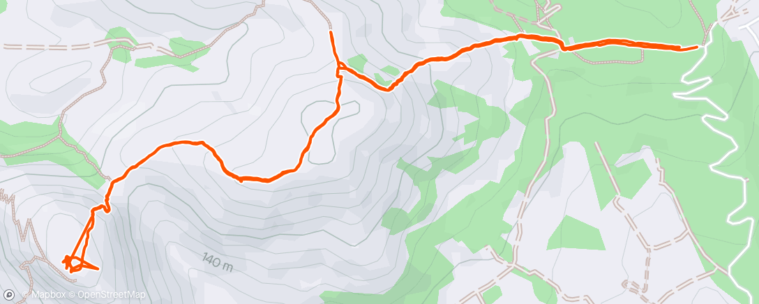 Map of the activity, Evening Hike