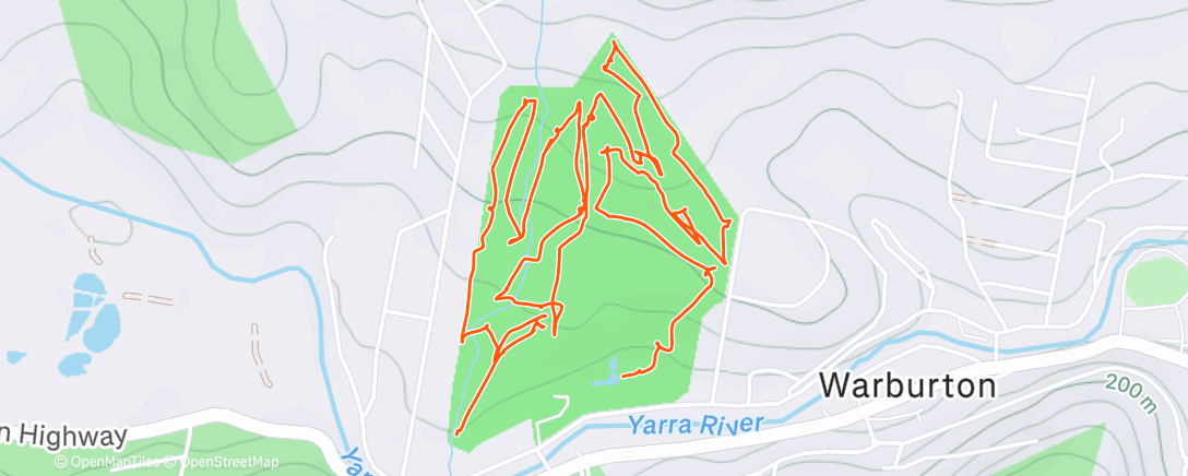 Map of the activity, Afternoon Golf