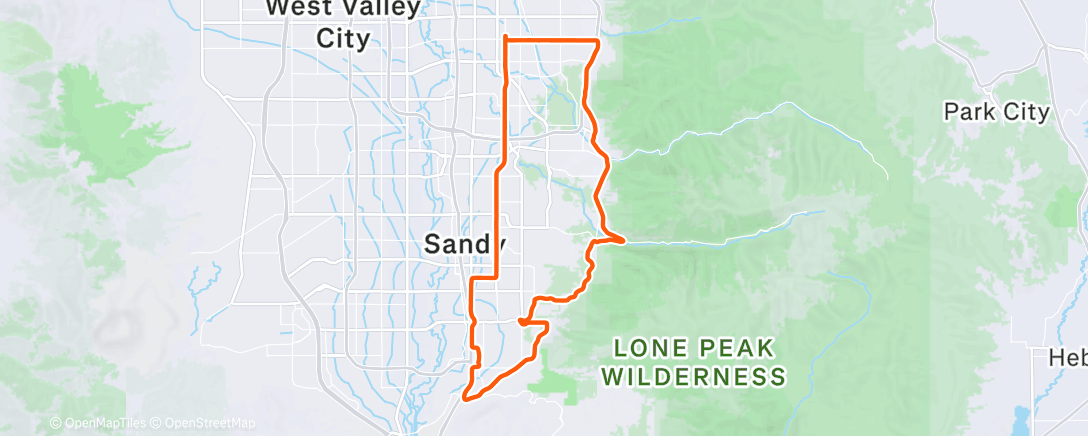 Map of the activity, Lunch Ride