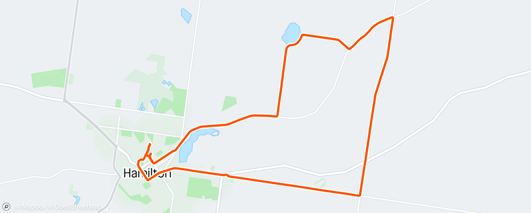 Map of the activity, Hamilton morning ride
