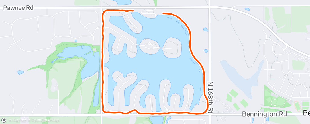 Map of the activity, Evening Walk