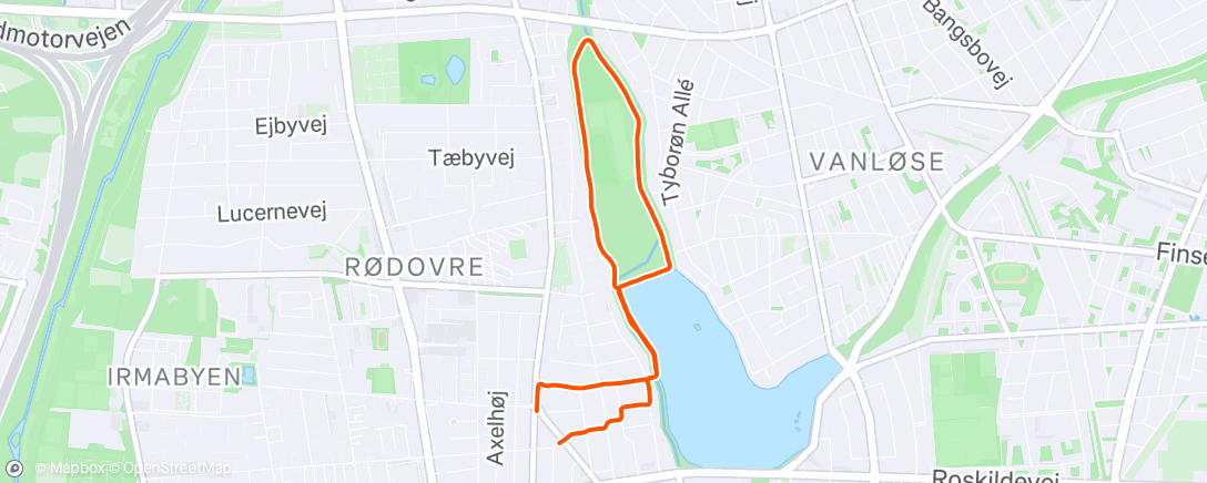 Map of the activity, Afternoon Run