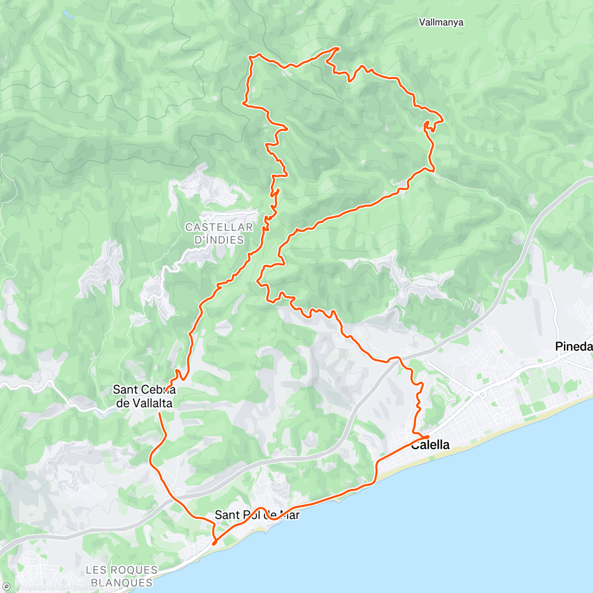 Map of the activity, Afternoon Ride