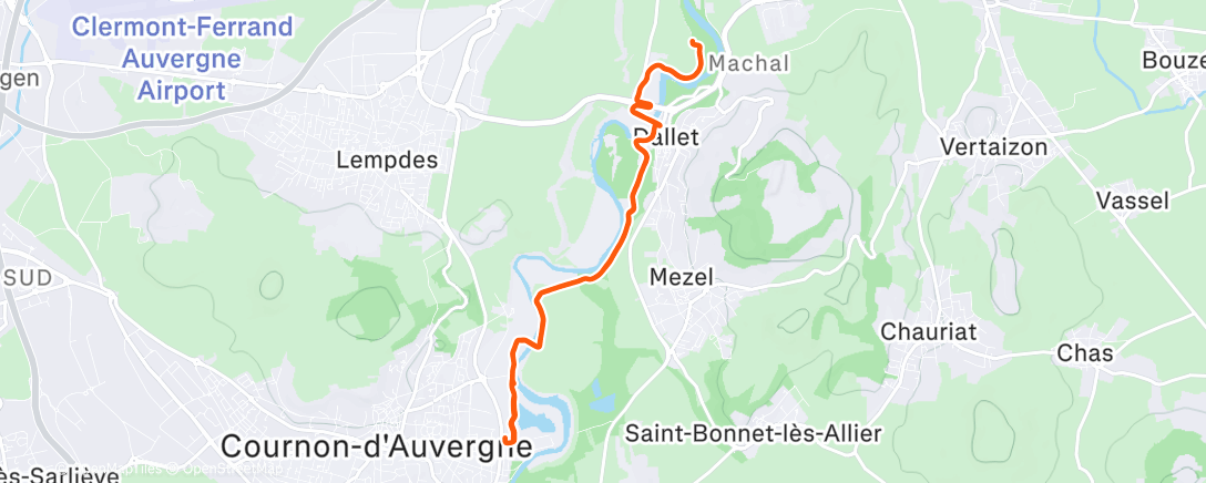 Карта физической активности (Pas bien 😷 dommage en début de pic de forme.)