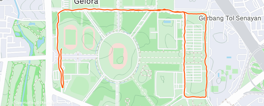 Map of the activity, Morning Run