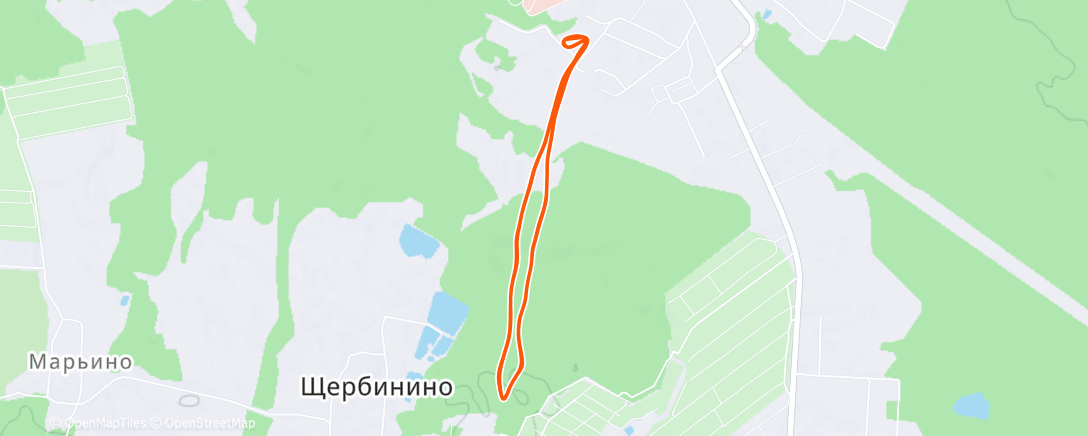 Map of the activity, Северный лыжный заезд (после обеда)