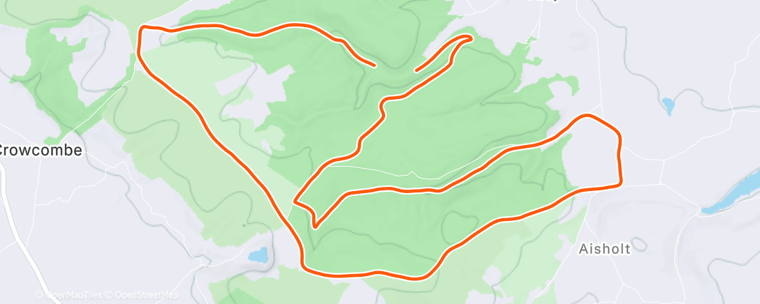 Map of the activity, Greatwood - Triscombe
