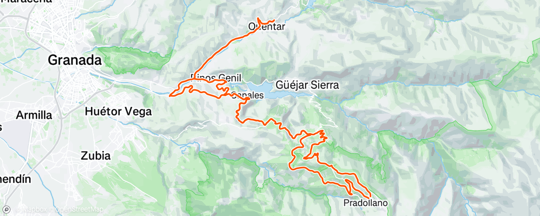 Map of the activity, Afternoon Ride