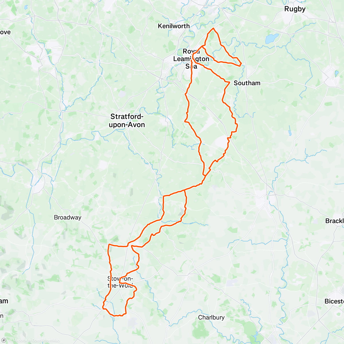 Map of the activity, Meg's Group Ride 🫶