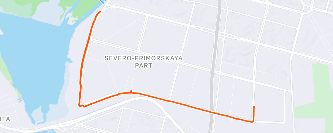 Map of the activity, Ночной забег