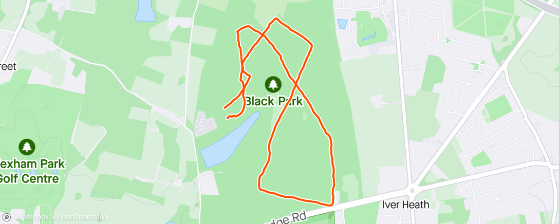 Mapa da atividade, Black Park parkrun