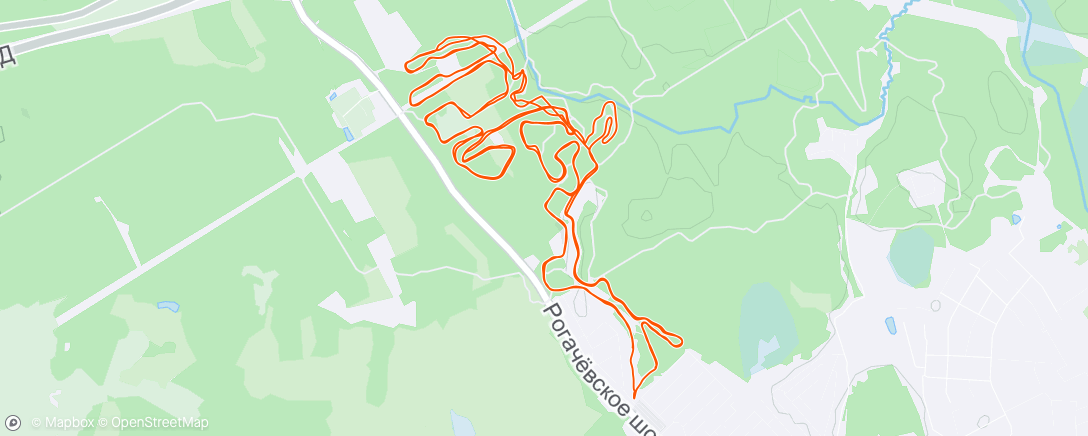 Map of the activity, Северный лыжный заезд (утро)