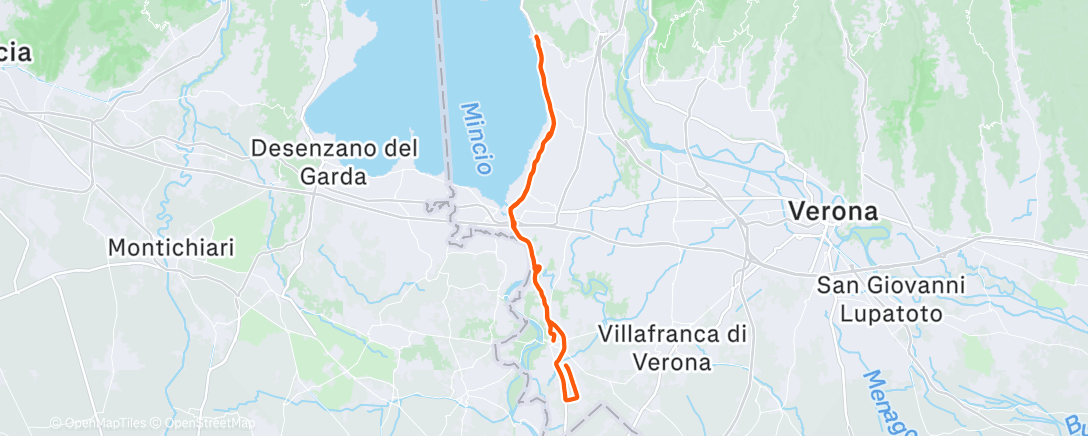 Map of the activity, Pedalata dell'ora di pranzo
