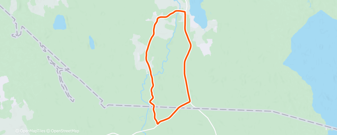 Map of the activity, Evening Run
