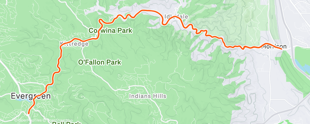 Map of the activity, Evergreen