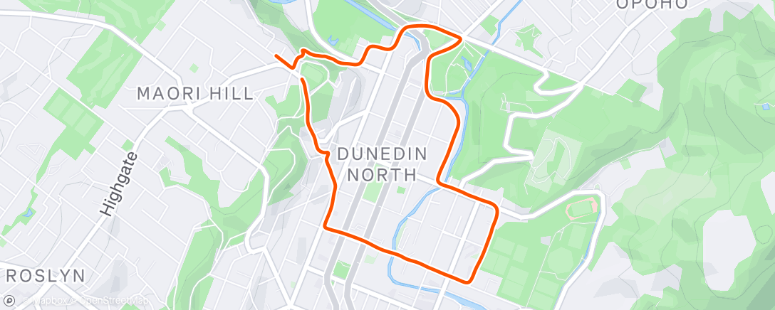 Map of the activity, Morning Run