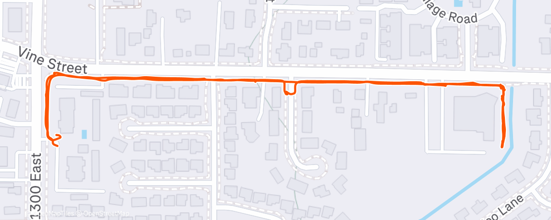 Map of the activity, Evening Trail Run