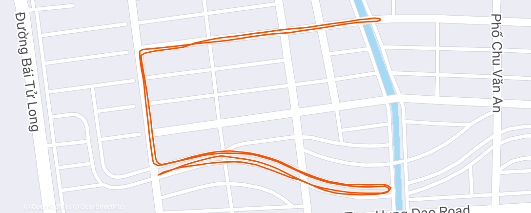 Map of the activity, Morning Run